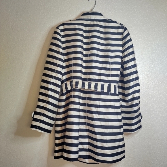 NWT Banana Republic Monogram lightweight striped trench coat sz Xl - Picture 7 of 8